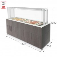 Подогреваемый прилавок Enofrigo Doge Servito 1000 QPC Подогреваемый прилавок Enofrigo Doge Servito 1000 QPC