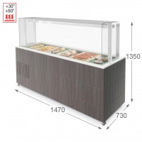 Подогреваемый прилавок Enofrigo Doge Servito 1400 QPC Подогреваемый прилавок Enofrigo Doge Servito 1400 QPC