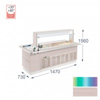 Витрина тепловая Enofrigo Fast Gourmet Isola 1400 BM Витрина тепловая Enofrigo Fast Gourmet Isola 1400 BM