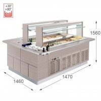Витрина самообслуживания Enofrigo Fast Gourmet Isola Doppia BM+BM 1400 Витрина самообслуживания Enofrigo Fast Gourmet Isola Doppia BM+BM 1400