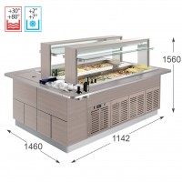Витрина самообслуживания Enofrigo Fast Gourmet Isola Doppia BM+RF 1000 Витрина самообслуживания Enofrigo Fast Gourmet Isola Doppia BM+RF 1000