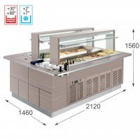 Витрина самообслуживания Enofrigo Fast Gourmet Isola Doppia BM+RF 2000 Витрина самообслуживания Enofrigo Fast Gourmet Isola Doppia BM+RF 2000