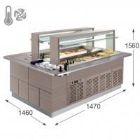 Витрина самообслуживания Enofrigo Fast Gourmet Isola Doppia VTRF+VTRF 1400 Витрина самообслуживания Enofrigo Fast Gourmet Isola Doppia VTRF+VTRF 1400