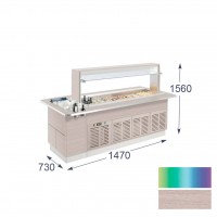 Витрина самообслуживания Enofrigo Fast Gourmet Isola RF 1400 Витрина самообслуживания Enofrigo Fast Gourmet Isola RF 1400