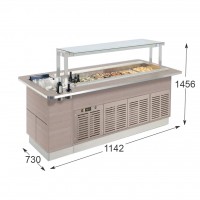 Витрина самообслуживания Enofrigo Fast Gourmet Isola SVT Fissa RF 1000 Витрина самообслуживания Enofrigo Fast Gourmet Isola SVT Fissa RF 1000