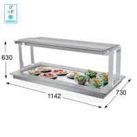 Холодильный стол Enofrigo DROP IN DOGE ISOLA V-CURVO SVT FISSA V PRF 1000