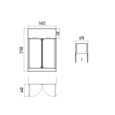 Винная витрина Enofrigo Wine Library 2P Island H220 